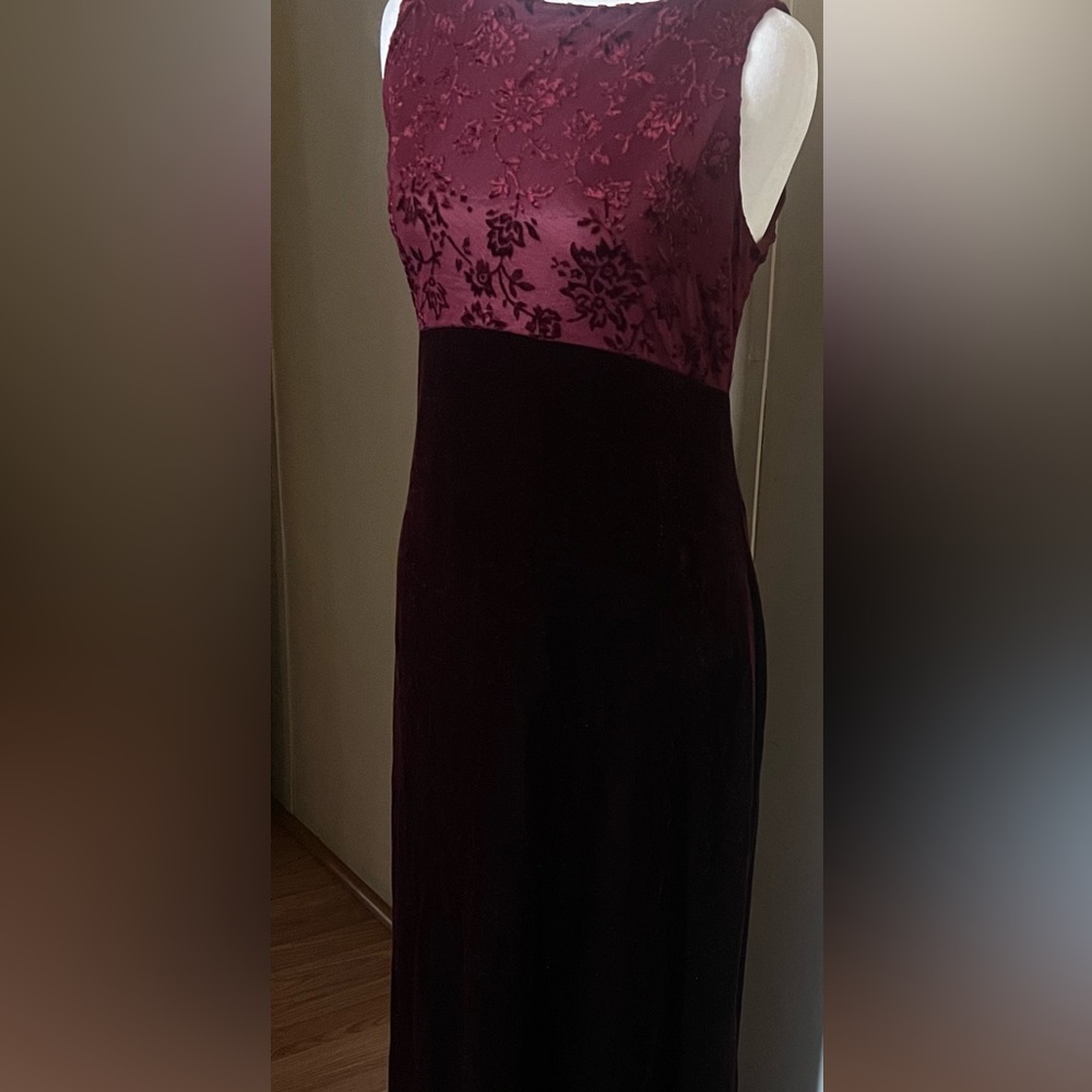 My Michelle velvet Burgundy Maxi Dress